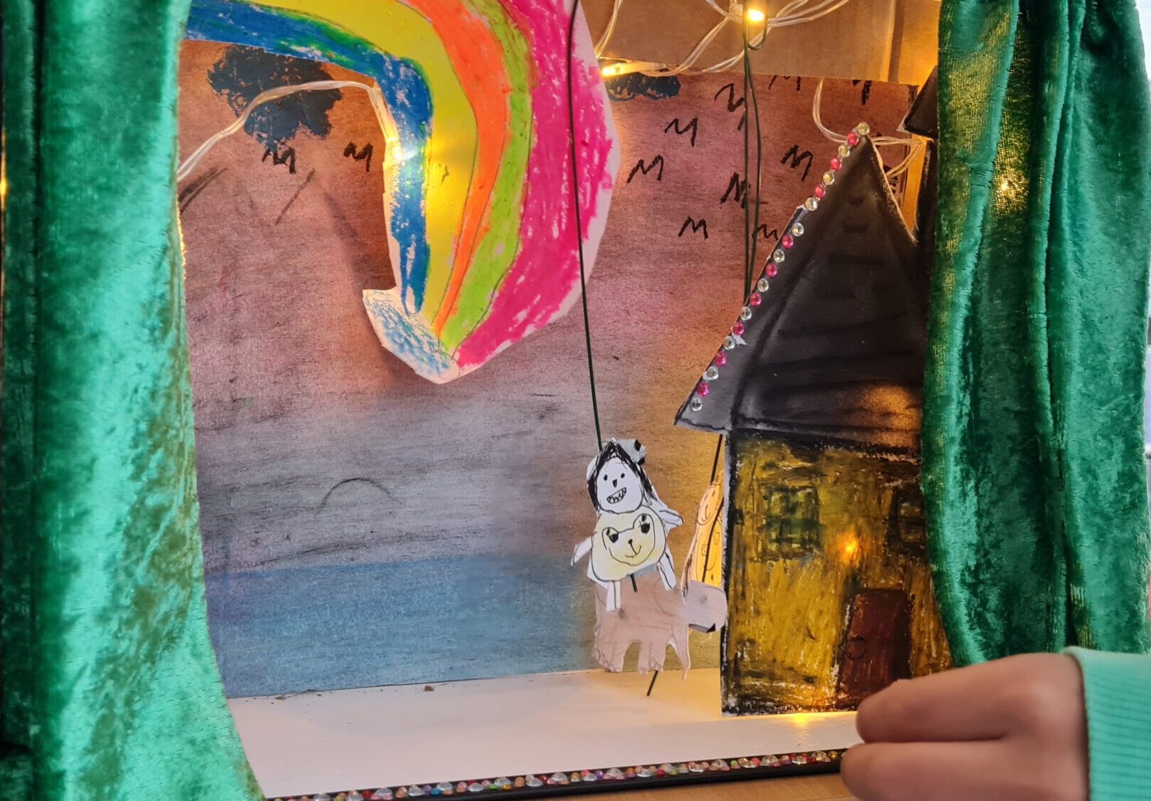 Eine Miniatur Theaterbühne